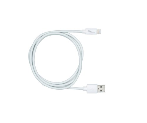 USB A to Lightning cable, white, DINIC box with Euro hole, 0.5m